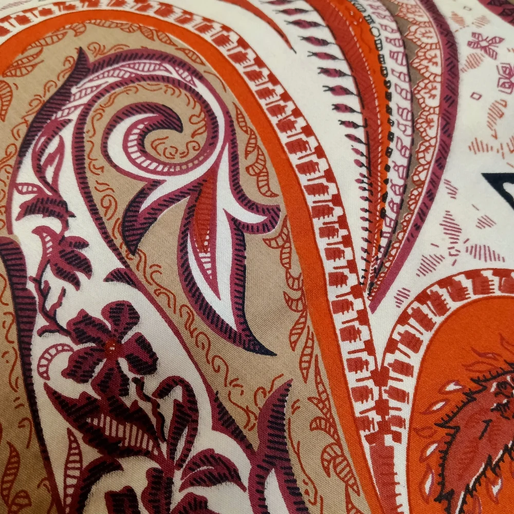 CRATE & BARREL Serena Paisley Full/Queen Duvet Cover & 2 Pillow Case Red